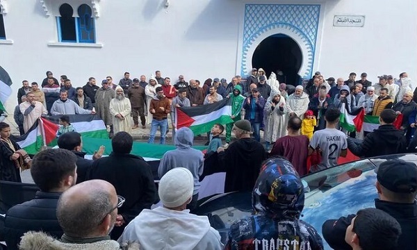 مراکشی‌ها برای توقف جنگ غزه دست به تظاهرات زدند