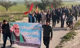 بزرگداشت شهید رحیم بازیار در همایش پیاده روی پیشکسوتان شهرستان کازرون