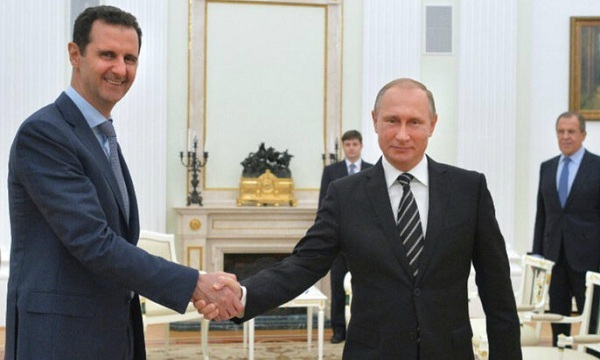 پیام تبریک بشار اسد به پوتین به مناسبت پیروزی در انتخابات