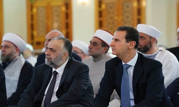 حضور «بشار اسد» در مراسم نماز عید فطر در دمشق