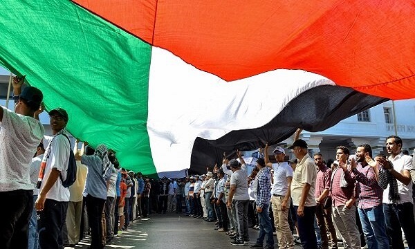مردم مراکش در حمایت از فلسطین تجمع کردند