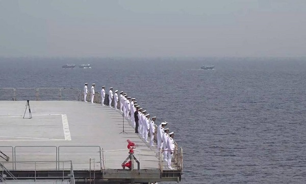 استقبال شناور‌های ایرانی از ناوگروه ۸۶ ارتش