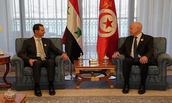 رایزنی بشار اسد با همتای تونسی در حاشیه اجلاس سران عرب