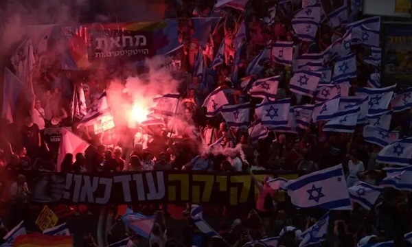 بیست و چهارمین هفته اعتراضی علیه نتانیاهو در ۱۵۰ منطقه برگزار شد