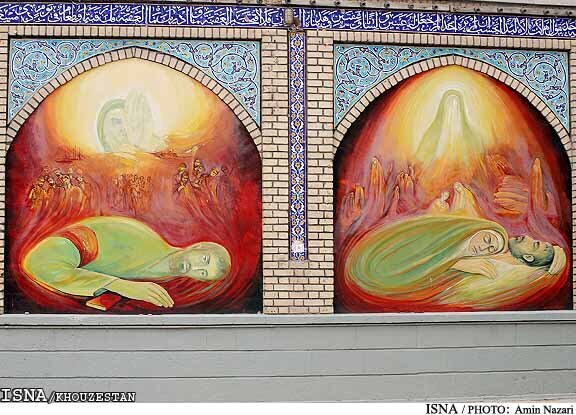 هنرنمایی روی مین! / قصه دیوارنگاره‌های مسجد خرمشهر