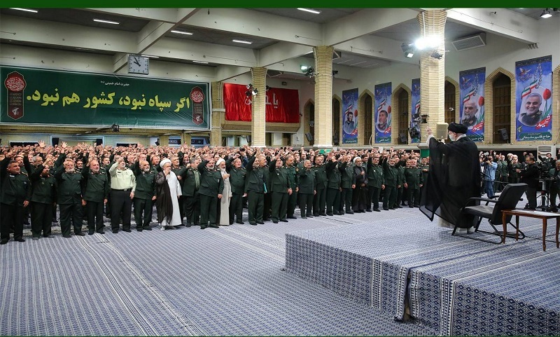 آغاز دیدار فرماندهان سپاه پاسداران با امام خامنه‌ای