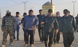 بازدید سردار «تنگسیری» از بازارچه مرزی اروندکنار
