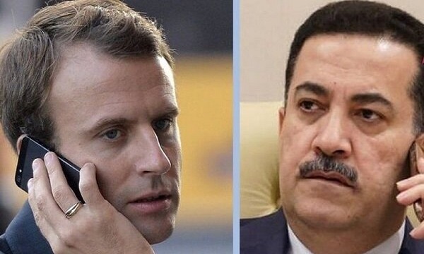 گفت‌وگوی تلفنی رئیس‌جمهور فرانسه و نخست‌وزیر عراق
