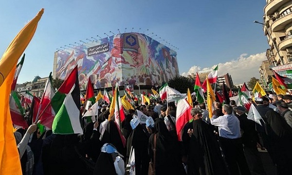 آغاز راهپیمایی ضد صهیونیستی مردم تهران/ قیام مردم ایران برای حمایت از ملت فلسطین+ تصاویر