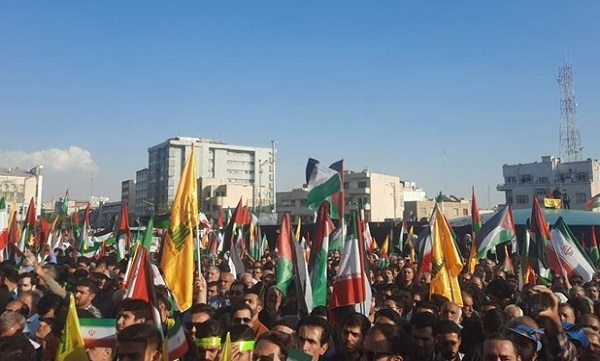 اجتماع مردم تهرانی در محکومیت کشتار مسلمانان بی‌گناه فلسطینی برگزار شد