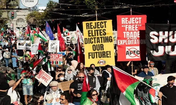 هزاران نفر از حامیان فلسطین خواستار آتش‌بس در غزه شدند