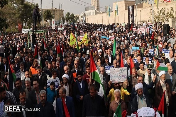 تجمع مردم استان سمنان در حمایت از غزه و محکومیت رژیم صهیونیستی