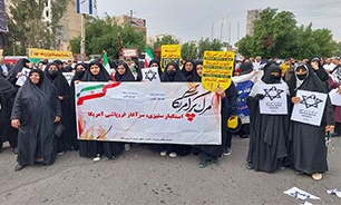 مردم اهواز در حمایت از مردم فلسطین راهپیمایی کردند
