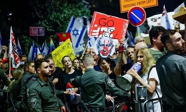 تظاهرات هزاران صهیونیست در فلسطین اشغالی برای برکناری نتانیاهو