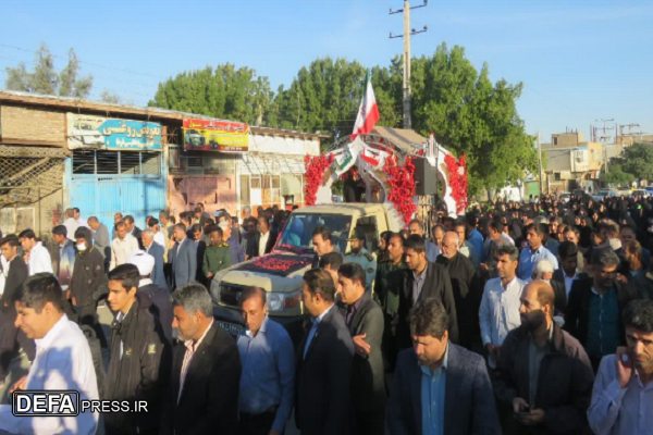 استقبال از پیکر مطهر شهید گمنام در شهرستان فهرج