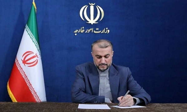 پیام قدردانی امیرعبداللهیان از رهبر معظم انقلاب اسلامی پیام قدردانی امیرعبداللهیان از رهبر معظم انقلاب اسلامی