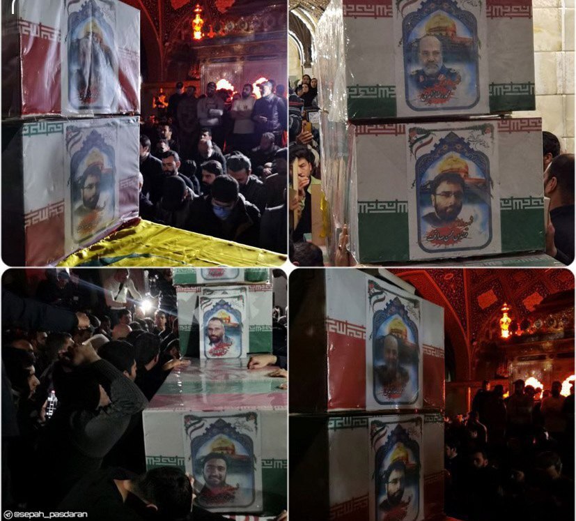 تشییع پیکر شهید ایرانی در حرم حضرت زینب و حضرت رقیه (س)+ فیلم و تصاویر