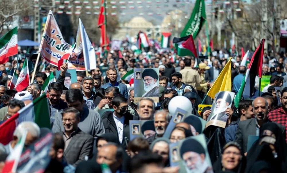 خروش ضد صهیونیستی مردم استان مرکزی در راهپیمایی روز قدس