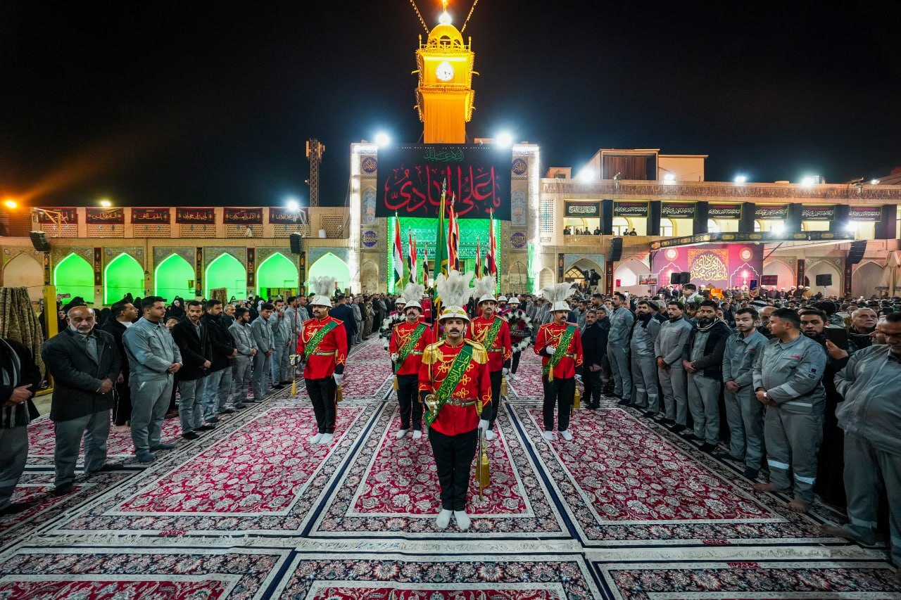 حرم اهل بیت (ع) سیاه‌پوش عزای شهادت امام هادی (ع) شد