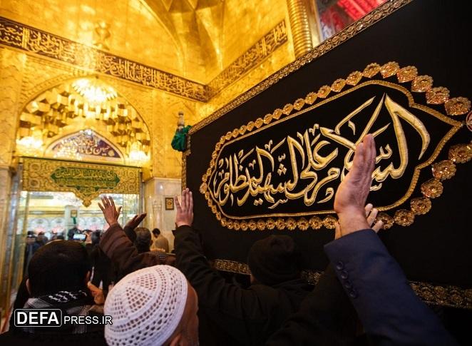 آیین تشییع جنازه نمادین امام هادی (ع) در کربلا برگزار شد+ تصاویر