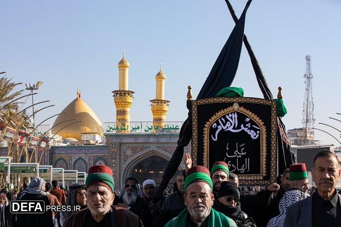 آیین تشییع جنازه نمادین امام هادی (ع) در کربلا برگزار شد+ تصاویر