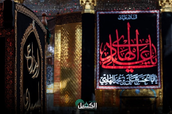 آیین تشییع جنازه نمادین امام هادی (ع) در کربلا برگزار شد+ تصاویر