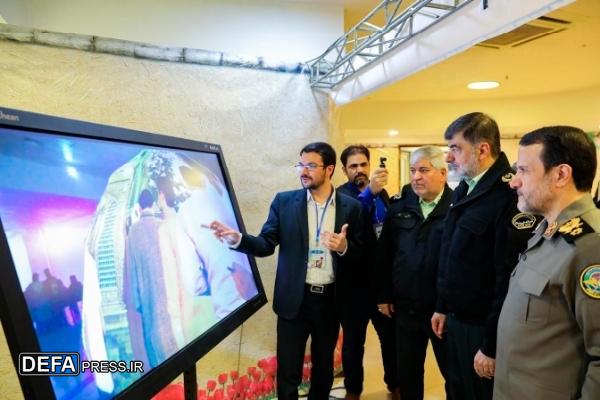 بازدید سردار رادان از غرفه دستاورد‌های اداره‌کل حفظ آثار و نشر ارزش‌های دفاع مقدس خراسان رضوی در فضای مجازی و فناوری‌های نوین