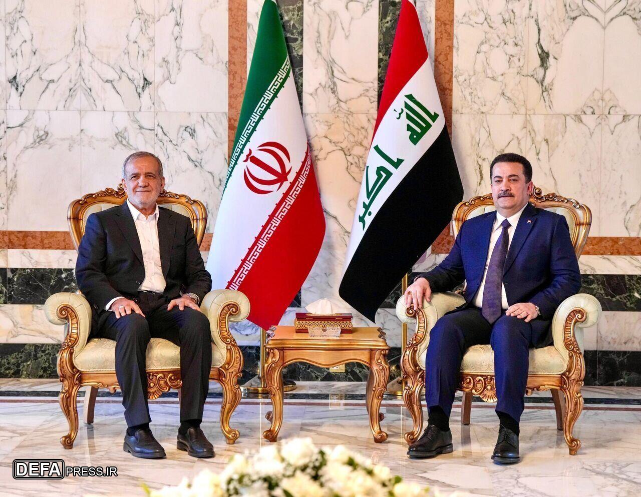 استقبال رسمی پزشکیان از نخست وزیر عراق