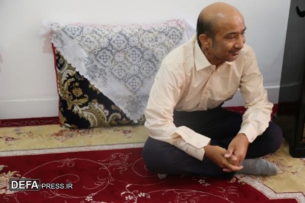 عیادت مدیرکل حفظ دفاع مقدس کهگیلویه و بویراحمد از هنرمند عرصه نمایش + تصاویر