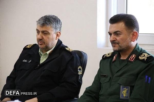 دیدار فرمانده انتظامی استان با سردار شوقانی به مناسبت روز پاسدار