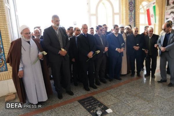 آغاز سفر استاندار به سرایان با عطرافشانی گلزار شهدا