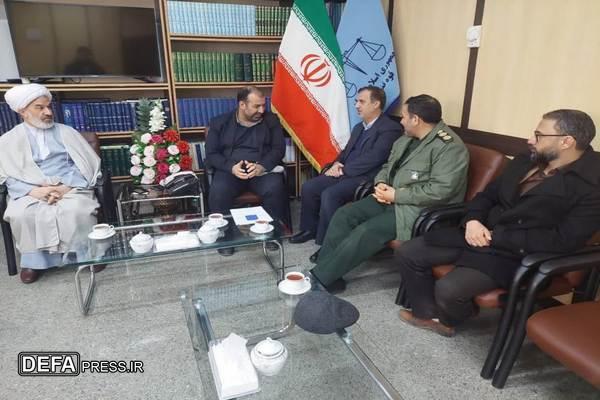 دیدار مدیر کل حفظ آثار و نشر ارزش‌های دفاع مقدس استان با رئیس کل دادگستری خراسان‌شمالی