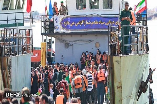 ادای احترام دوچرخه‌سواران سپاه به شهدای عملیات رمضان