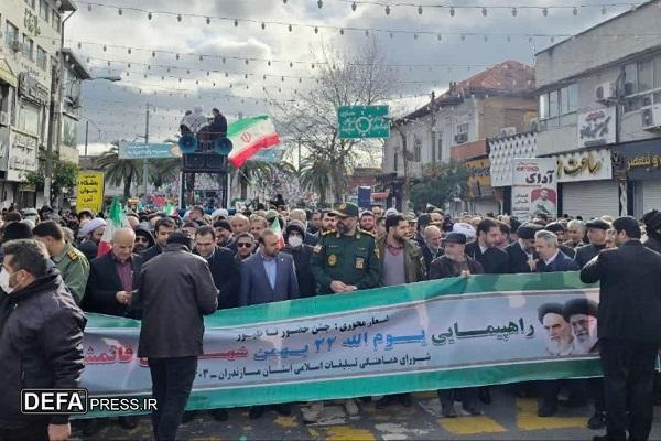آغاز راهپیمایی ۲۲ بهمن در مازندران+ عکس و فیلم