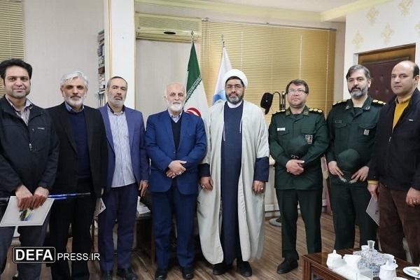 تقدیر مسئول نمایندگی ولی فقیه در قرارگاه منطقه‌ای ثامن‌الائمه (ع) سپاه از مدیرکل صدا و سیمای خراسان رضوی+ تصاویر