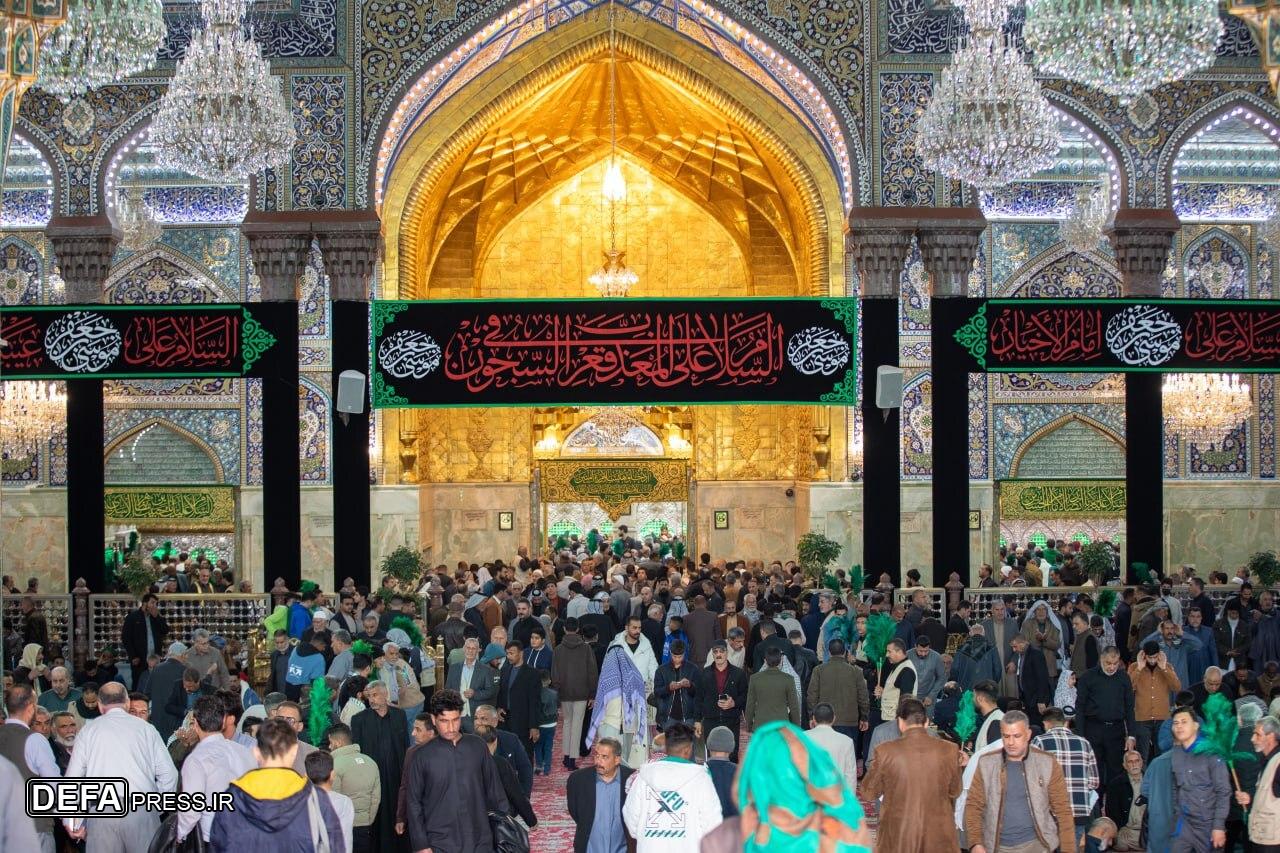 حرم‌های اهل بیت (ع) سیاه‌پوش ایام شهادت امام کاظم (ع) شدند+ تصاویر