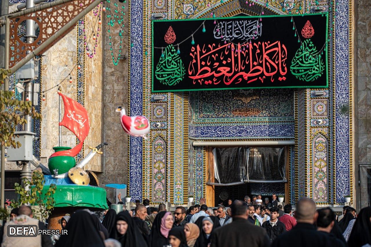 حرم‌های اهل بیت (ع) سیاه‌پوش ایام شهادت امام کاظم (ع) شدند+ تصاویر