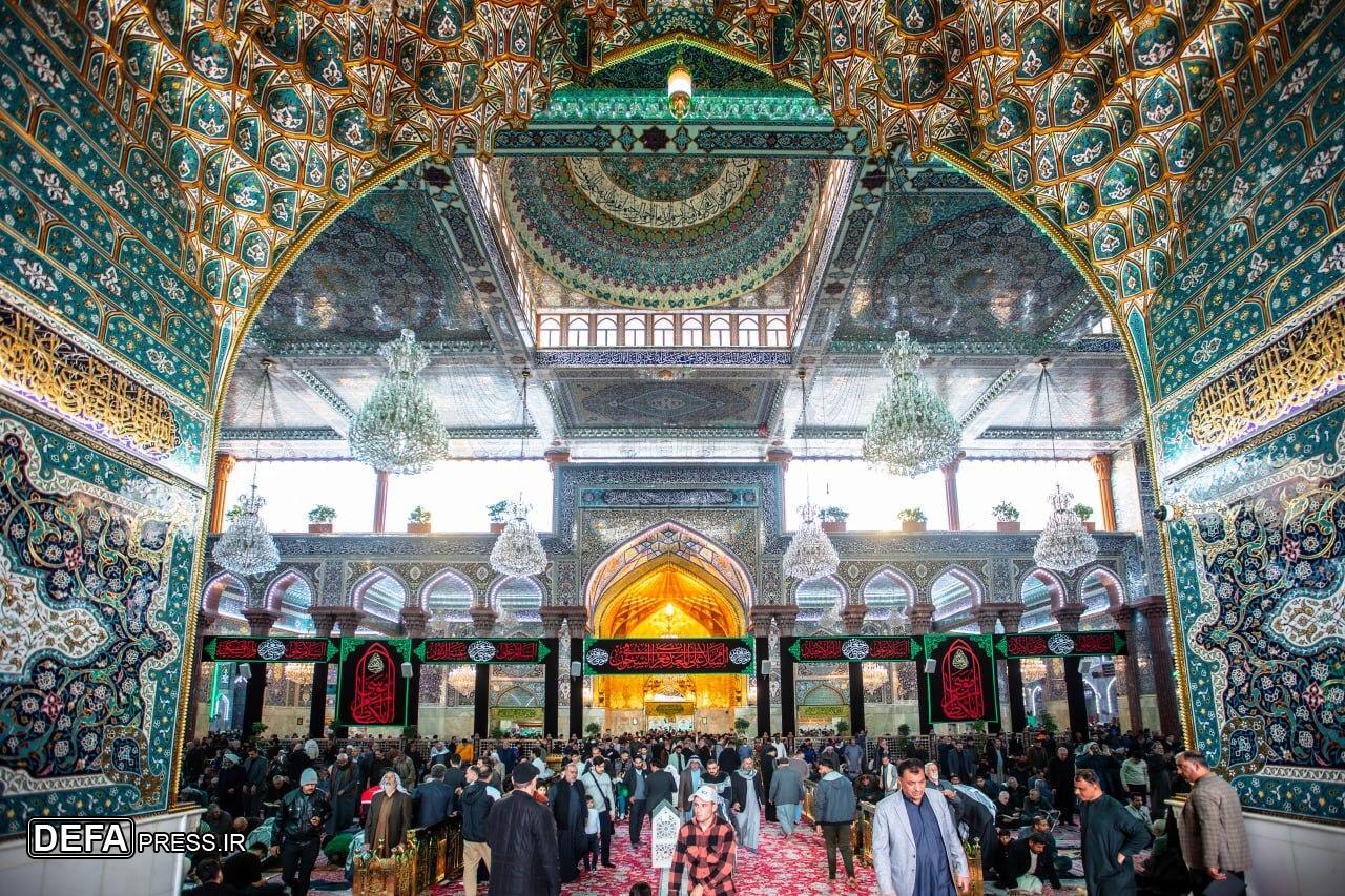 حرم‌های اهل بیت (ع) سیاه‌پوش ایام شهادت امام کاظم (ع) شدند+ تصاویر