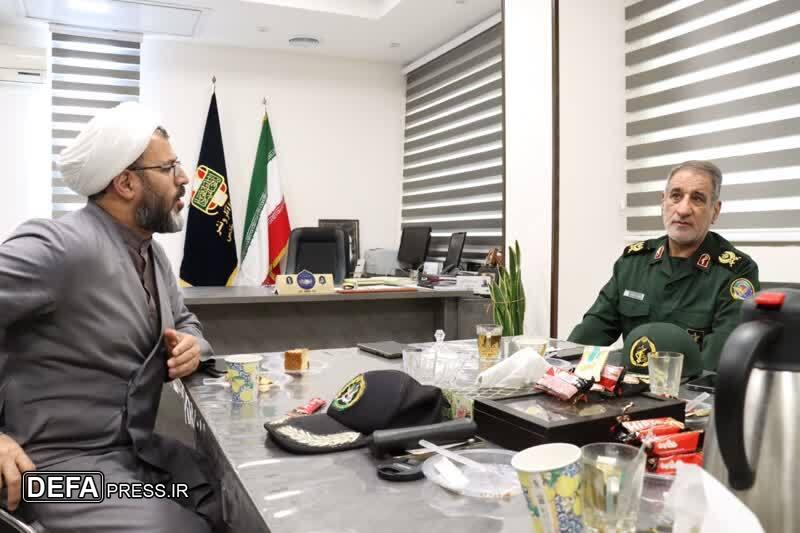 بازدید سردار یعقوبیان از اداره کل حفظ آثار و نشر ارزش‌های دفاع مقدس استان قم