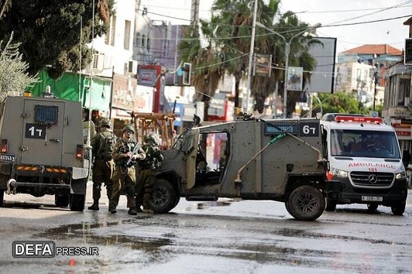درگیری جوانان فلسطینی و ارتش اشغالگر در نابلس