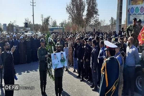 تشییع باشکوه پیکرمطهر شهدای پلیس راهوردر ریگان+تصاویر