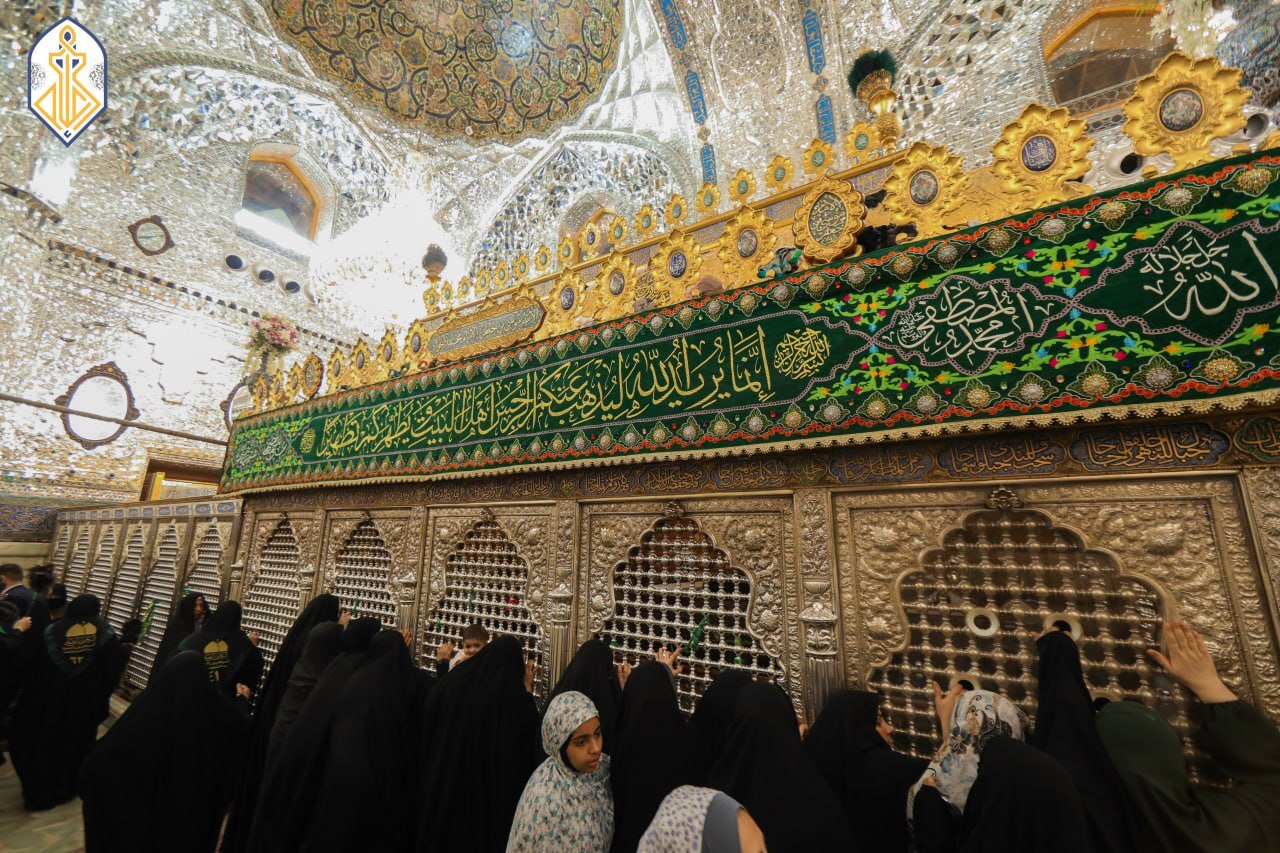 آذین‌بندی حرم‌های اهل بیت (ع) در آستانه عید نیمه رمضان+ فیلم و تصاویر