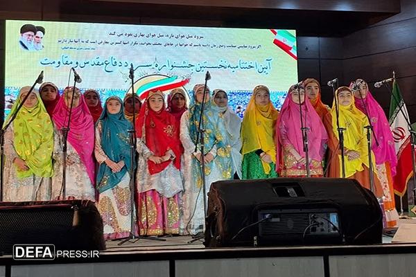 نوای اولین جشنواره سرود دفاع مقدس و مقاومت خوزستان در اهواز + تصاویر