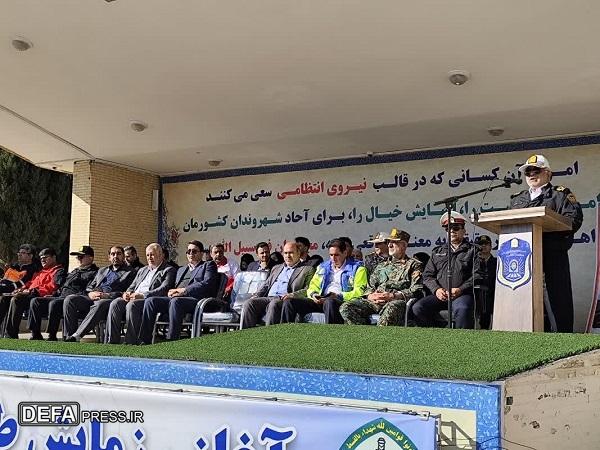 رزمایش طرح ترافیک نوروز ۱۴۰۴ پلیس کرمان آغازشد+تصاویر