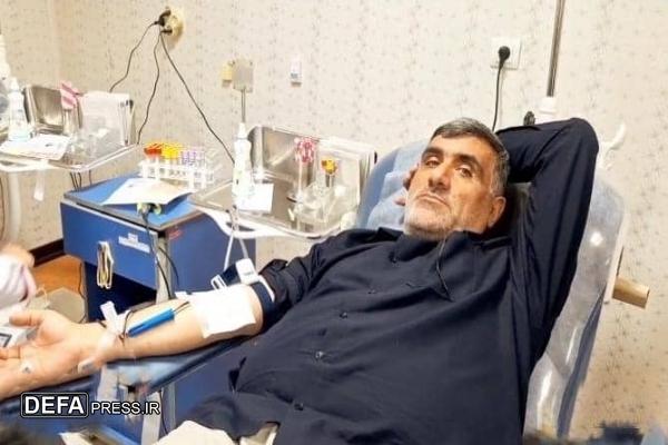 اهدای خون کارکنان تیپ ۴۸ فتح کهگیلویه و بویراحمد در ماه مبارک رمضان