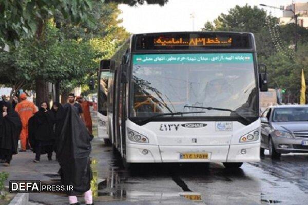 سرویس دهی رایگان ۱۱۰۰ دستگاه اتوبوس منتهی به حرم رضوی در شبهای قدر