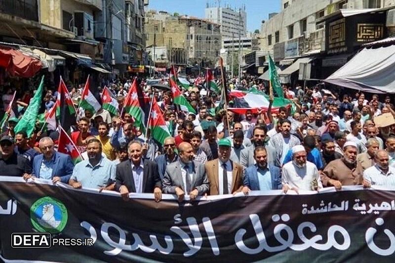 مردم اردن حمله مجدد صهیونیستها به غزه را محکوم کردند