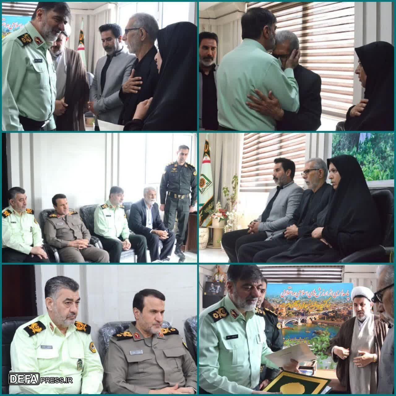 دیدار سردار رادان با خانواده شهید امنیت در دزفول