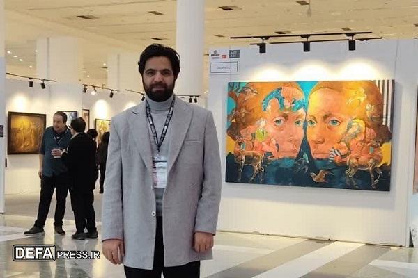 حضور هنرمند بسیجی بجستانی در رویداد جهانی هنر