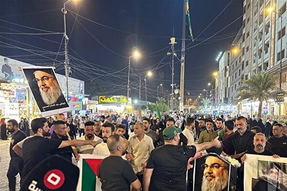 فیلم/ محل شهادت سید حسن نصرالله در شب تشییع تاریخی